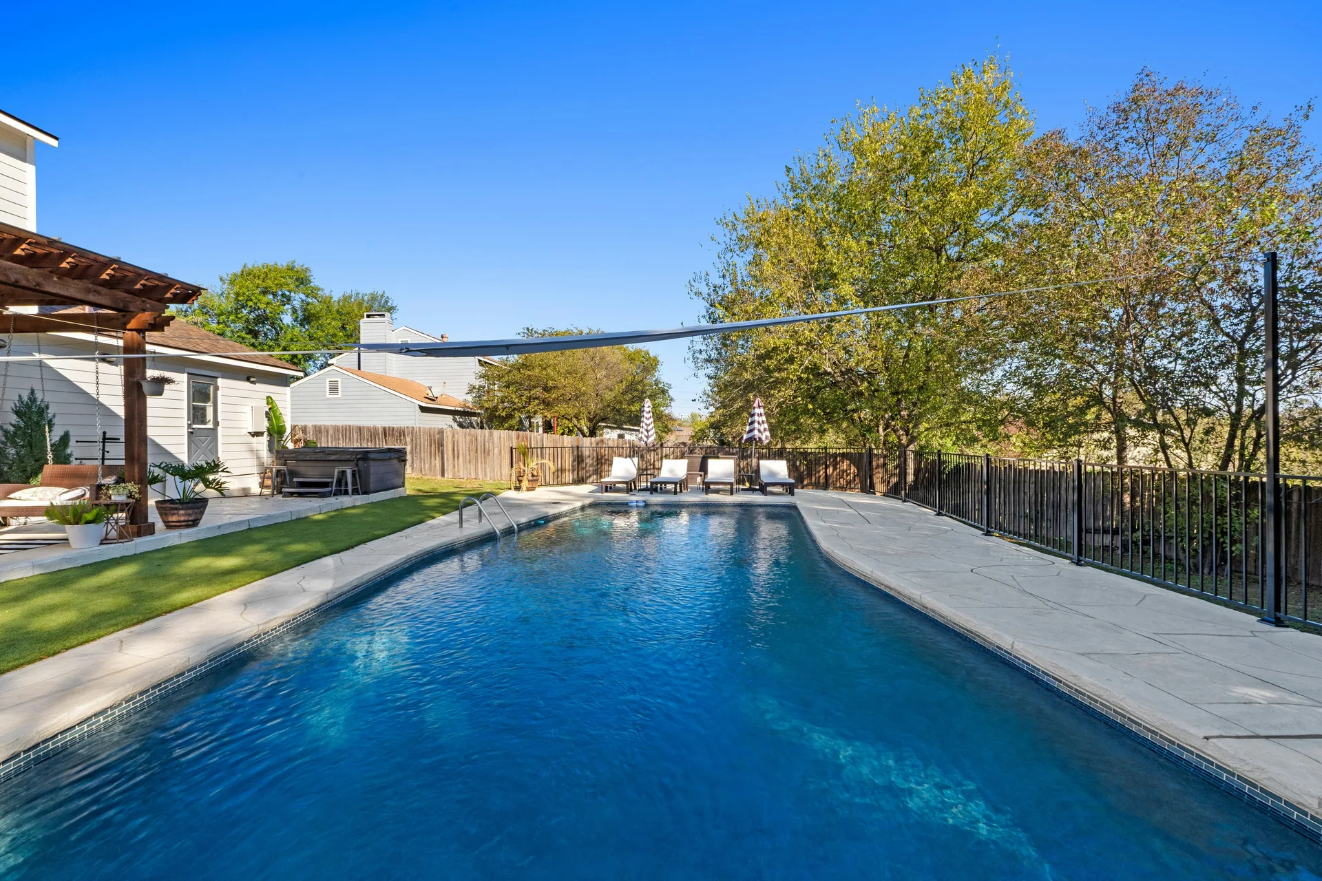Enchanting Gracywoods Retreat with Pool, Multiple Living Spaces, and Near Domain & Q2 Stadium! photo 30