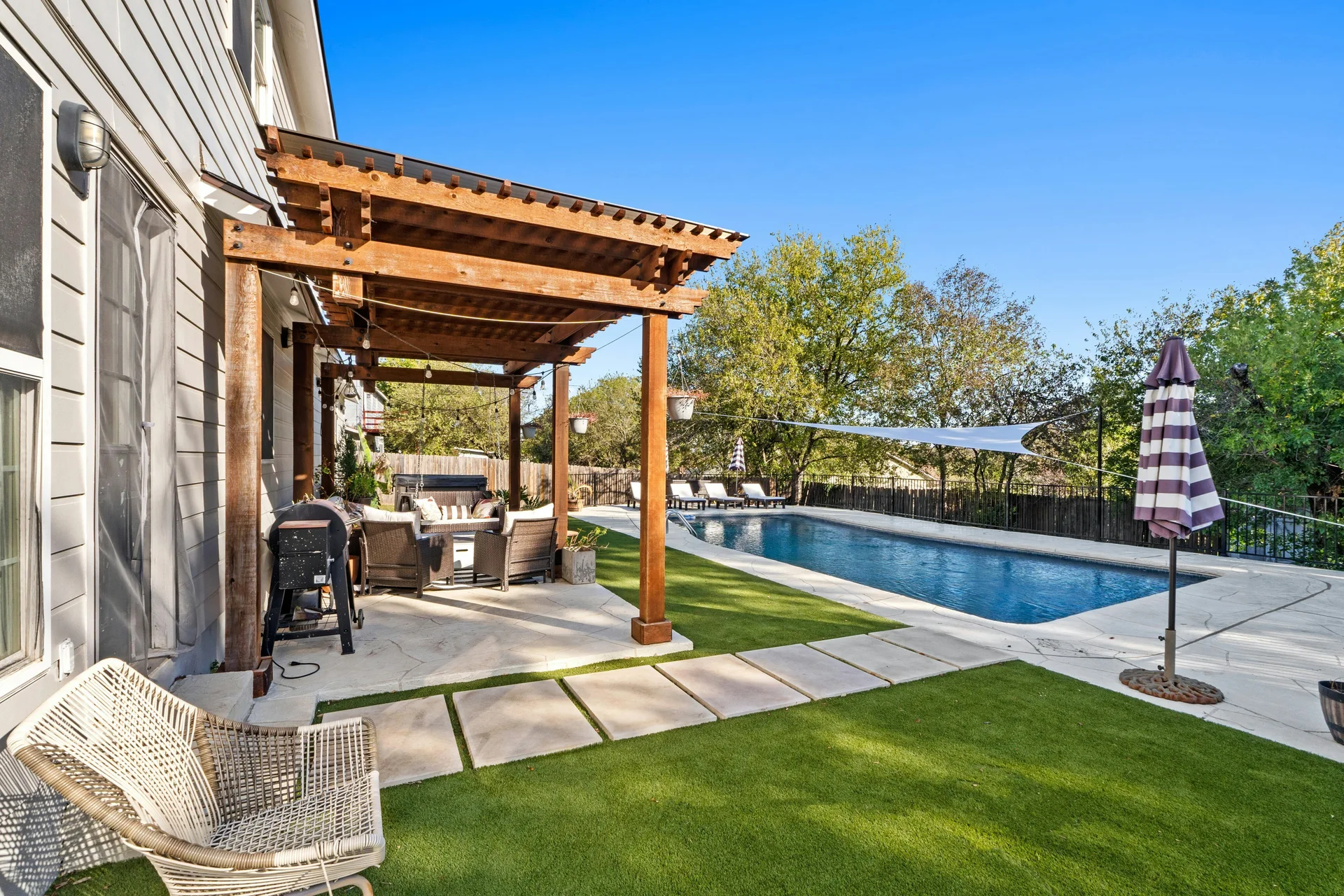 Enchanting Gracywoods Retreat with Pool, Multiple Living Spaces, and Near Domain & Q2 Stadium! photo 32